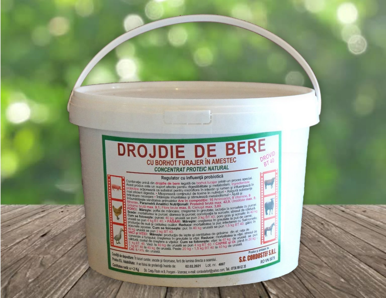 Drojdie de bere si borhot furajer 2kg – Cordostef – Magazin